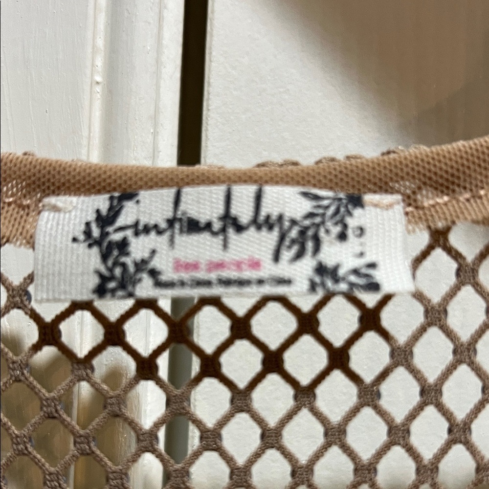 Free People Intimately Filter Finish Mesh & Crystal Cropped Tank — Size L - Picture 2 of 9